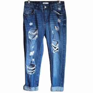 CALLIOPE Italian Denim Distressed Jeans Size 6